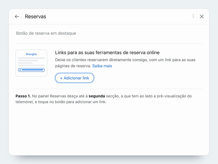 Para onde vai o link, e onde acaba na sua ficha.